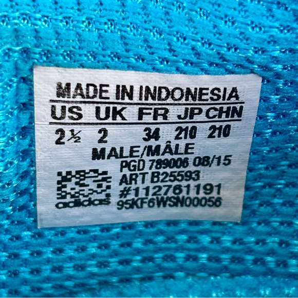 Adidas Kid's Conquisto FG J Firm Ground Boots Black/Blue - Size 2.5 - Picture 11 of 12